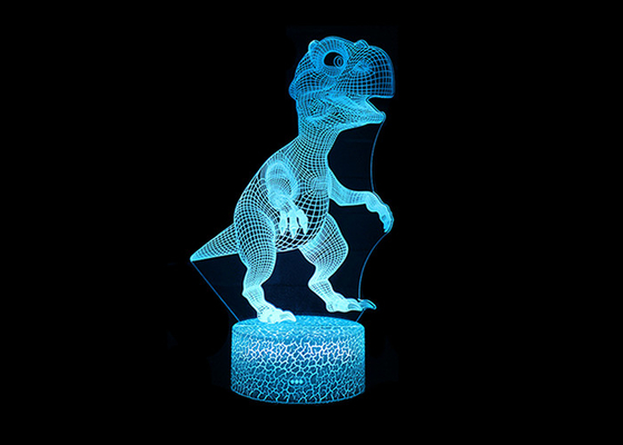 漫画かわいい3DアクリルLED夜ライト調節可能な7は5ボルトの電源を着色します