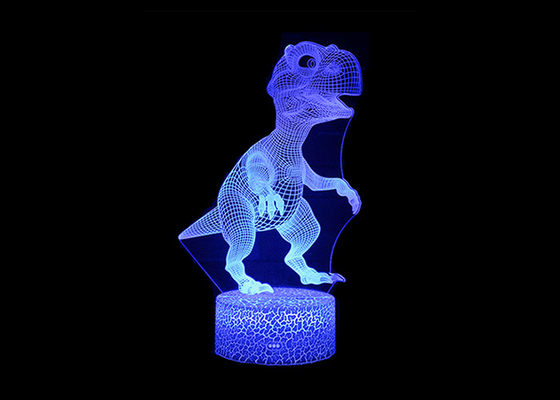 漫画かわいい3DアクリルLED夜ライト調節可能な7は5ボルトの電源を着色します