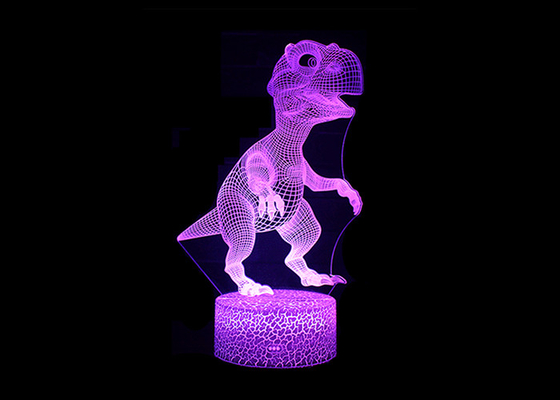 漫画かわいい3DアクリルLED夜ライト調節可能な7は5ボルトの電源を着色します