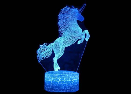 独特な3DアクリルLED夜ライト創造的思考の3D目の錯覚LEDランプ