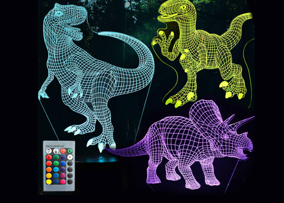 USBは3D目の錯覚夜ライト視覚創造的なタッチ・コントロールに動力を与えました