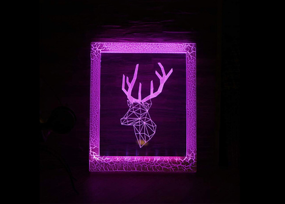 遠隔コントローラーのアクリルの物質的なパネルが付いている家の装飾3D LEDランプ夜ライト