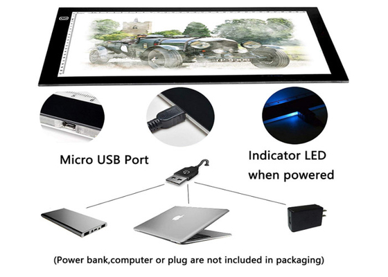 ライト ボックスをたどる携帯用A4 LEDの軽く写実的な製図版USB力の芸術