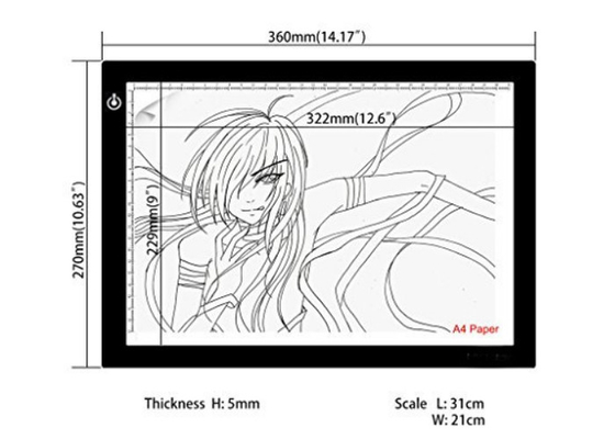 A3 17.72インチはLightboxたどる板ライト ボックスの調節可能な照明を導きました